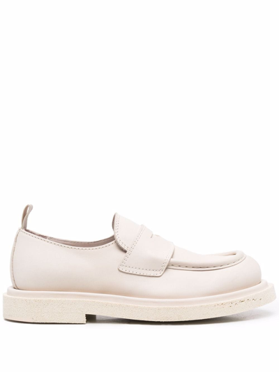 Officine Creative Wisal 014 Chunky Leather Loafers In Nude
