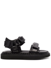 OFFICINE CREATIVE IOS 103 TOUCH-STRAP LEATHER SANDALS