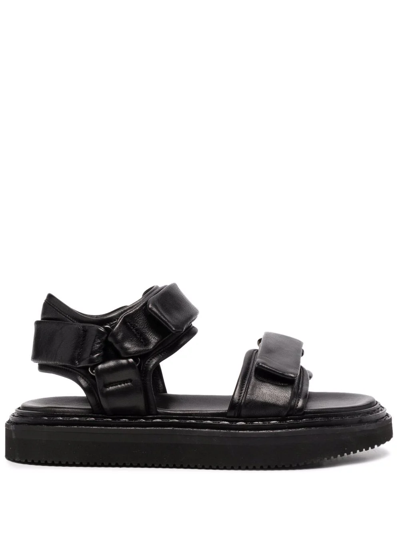 Officine Creative Ios 103 Touch-strap Leather Sandals In Black