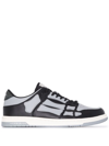 Amiri Skel-top Colour-block Leather Sneakers In Grau