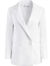 ALICE AND OLIVIA JUSTIN VEGAN LEATHER DOUBLE-BREASTED BLAZER