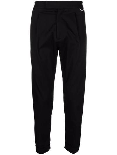 Low Brand Straight-leg Cropped Trousers In Black