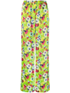 MSGM FLORAL PATTERN PALAZZO TROUSERS