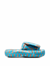 Natasha Zinko Front Touch-strap Slides In Blau
