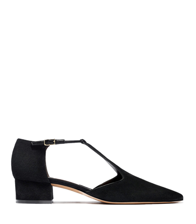 Emme Parsons Leather Mary Jane Ballerina Pumps In Black