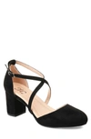 Journee Collection Foster Block Heel Pump In Black