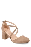 Journee Collection Foster Block Heel Pump In Taupe