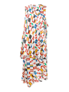 Balenciaga Layered Ruffled Printed Silk-satin Jacquard Dress In White