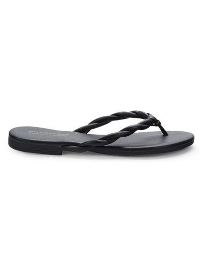 Saks Fifth Avenue Women's Twisted Thong Sandals In Black