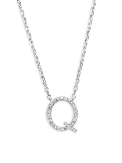 Effy Eny Women's Sterling Silver & 0.04 Tcw Diamond Initial Q Necklace