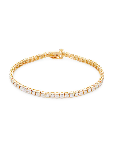 Effy Eny Women's 14k Goldplated Sterling Silver & 0.46 Tcw Diamond Tennis Bracelet