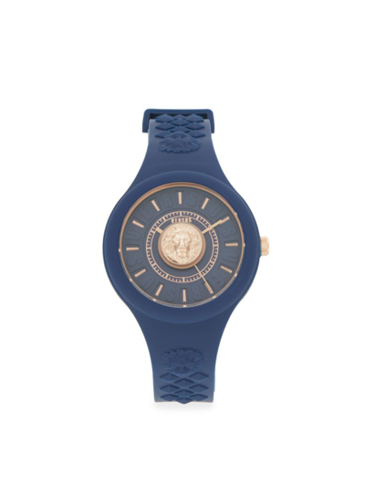 Versus Women's 39mm Stainless Steel & Silicone Strap Watch In Blue