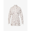 ZIMMERMANN GRAPHIC-PRINT LINEN PLAYSUIT