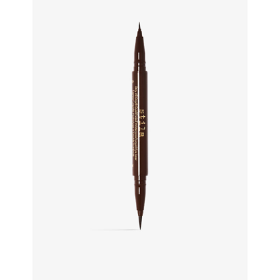 Stila Stay All Day Dual-ended Waterproof Liquid Eyeliner 1ml In Dark Brown