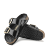 Birkenstock Arizona Big Buckle Patent Leather Sandals In High Shine Black Leather