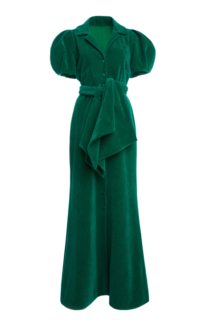 slim fit dress slacks V Neck Long Sleeves Green Long Prom Dress with Velvet Top, Green Forma –  abcprom main image 1