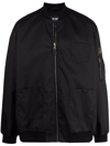 Raf Simons School Uniform Echodomer Bomber Jacket In Schwarz