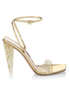 Gianvito Rossi Glitter Stiletto Sandals In Mekong