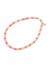 Maison Monik Women's Cecile Goldtone & Sea Bamboo Beaded Anklet In Pink