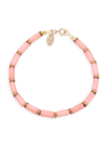 Maison Monik Women's Cecile Goldtone & Sea Bamboo Beaded Bracelet In Pink