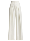 Alejandra Alonso Rojas Cotton Sateen Wide-leg Trousers In Ecru