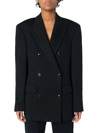 Amiri Double-breasted Cotton Jacket In Black