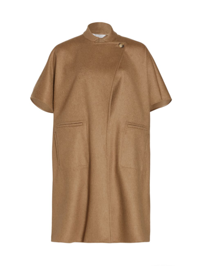 Max Mara Brown Wool And Cashmere Cape