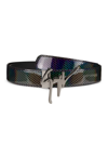 GIUSEPPE ZANOTTI MEN'S RAINBOW HONEYCOMB LEATHER BELT