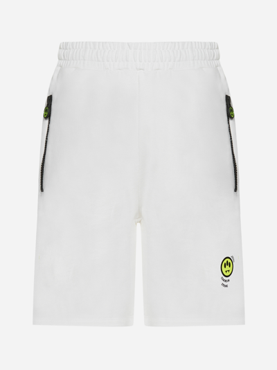 Barrow Cotton Logo Sweat Shorts In 白色