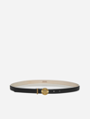 Versace Palazzo Dia Belt With Crystal-encrusted Medusa Buckle In Black