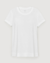 Lafayette 148 Petite Cotton Jersey Modern Tee In White