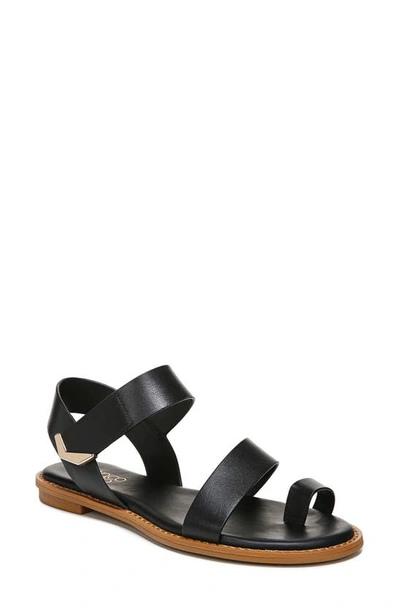 Franco Sarto Graze Womens Leather Ankle Strap Strappy Sandals In Black