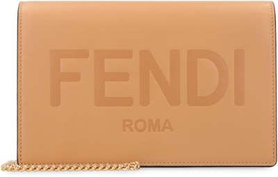 Fendi Roma Lettering Chain Wallet