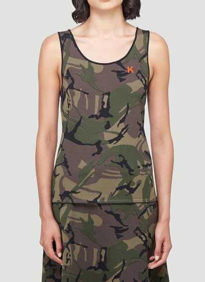 Kwaidan Editions Camouflage-print Tank Top In Multi