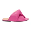 Jw Anderson Chain Twist Faux Leather Sandals In Fuchsia