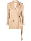 Chloé Notched-lapel Single-breasted Jacket In Neutrals