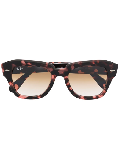 Ray Ban State Street Cat-eye Sunglasses In Braun