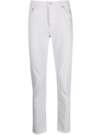 Haikure Fitted Buttoned Jeans In White