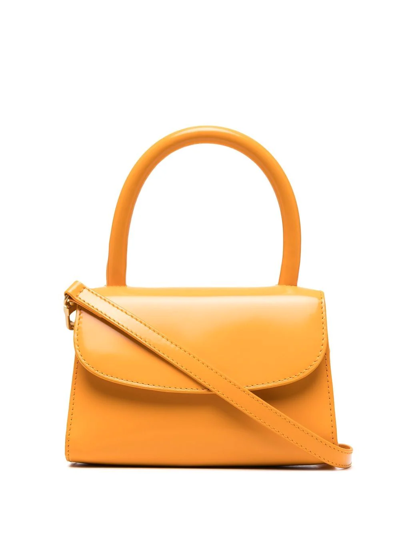 By Far Mini Rounded Top-handle Tote Bag In Orange