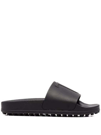 Tod's Womens Black Rubber Sandals