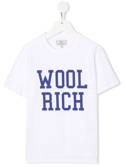 Woolrich Kids' Cotton T-shirt With Logo In White