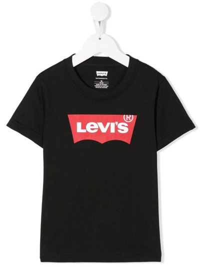 Levi's Kids' Logo-print T-shirt In Black