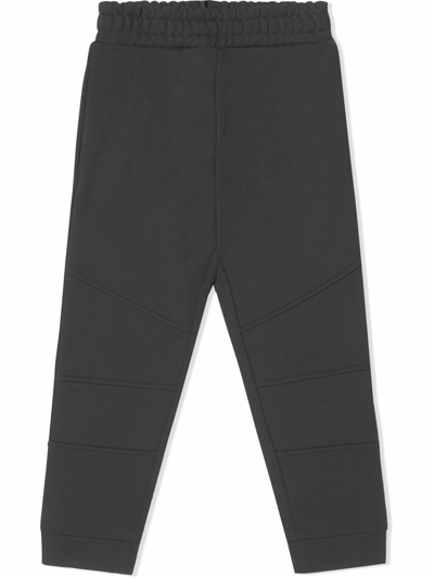Balmain Kids' Logo-letter Tapered Joggers In Black
