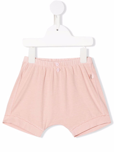 Teddy & Minou Babies' Elasticated-waist Cotton Shorts In Pink