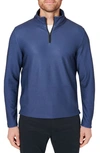 Construct Zigzag Quarter Zip Sweatshirt In Navy