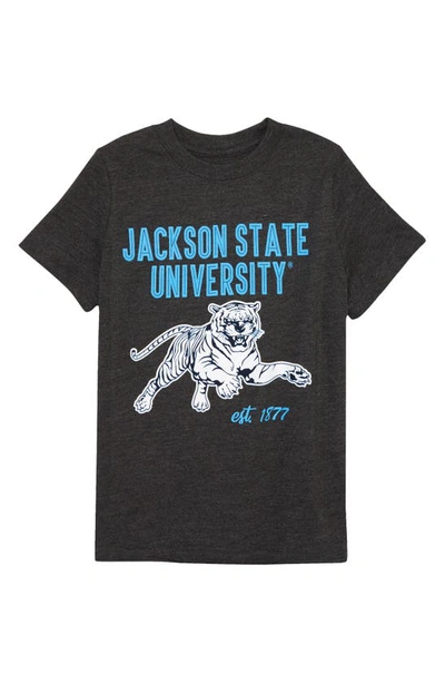 Hbcu Pride & Joy Kids' Jackson State University Graphic Tee In Dark Heather Grey