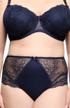 Dita Von Teese Fiamma High Waist Brief In Navy