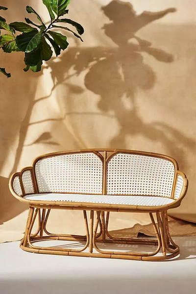 Anthropologie Tulip Indoor/outdoor Bench In White