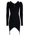 DION LEE CUT-OUT RIB KNIT CORSET MINI DRESS