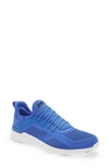 Apl Athletic Propulsion Labs Techloom Tracer Mesh And Neoprene Running Sneakers In Cobalt / Black / White